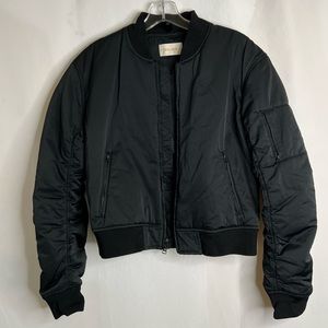 Aritzia TNA Golden Bomber Jacket Black Size Medium
